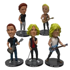 Def Leppard Collectible 2020 Caricature Bobblehead Doll Set Of 5 Figures