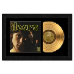 Photo File SOLD OUT! The Doors Collectible The Doors 24KT Gold Record LP Album Framed 17x26