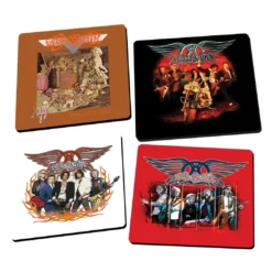 Aerosmith Collectible - 2011 Vandor Iconic Figure Album Covers Wood Coasters Vandor / BioWorld