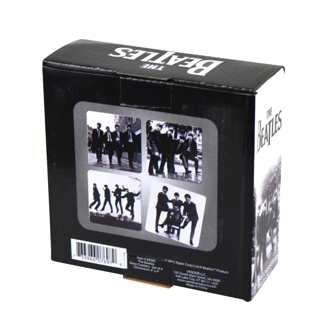 Beatles, The The Beatles Collectible 2014 50th Anniversary Fab Four Glass Coasters Set Of 4 6 Beatles, The The Beatles Collectible 2014 50th Anniversary Fab Four Glass Coasters Set Of 4