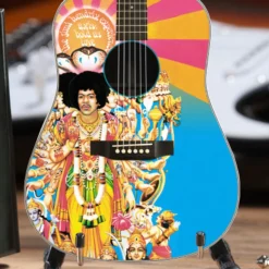 Axe Heaven Jimi Hendrix AXIS Bold As Love Mini Acoustic Guitar Model In Collectors Packaging.Sleeve
