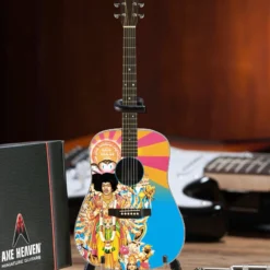 Axe Heaven Jimi Hendrix AXIS Bold As Love Mini Acoustic Guitar Model In Collectors Packaging.Sleeve