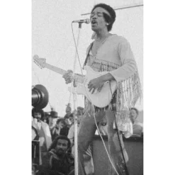 Jimi Hendrix 2017 Funko POP! Rocks Woodstock Figure #54 In Stacks Display Case