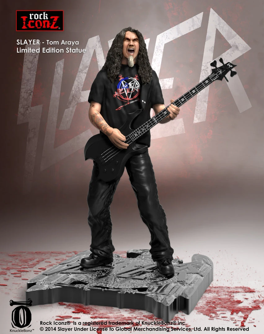 Slayer Collectible 2014 Knucklebonz Rock Iconz Tom Araya Statue #315/1000 14 Slayer Collectible 2014 Knucklebonz Rock Iconz Tom Araya Statue #315/1000