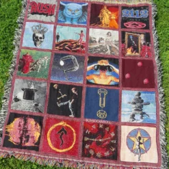 RUSH 2020 Collectible LP Album Cover Logos Woven Blanket/Wall Hanging 50
