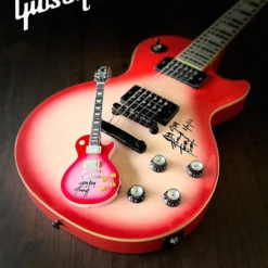 Axe Heaven Twisted Sister Collectible 2022 Jay Jay French Signed Real Gibson Les Paul Pinkburst 1:4 Scale Mini Guitar Model 14 Axe Heaven Twisted Sister Collectible 2022 Jay Jay French Signed Real Gibson Les Paul Pinkburst 1:4 Scale Mini Guitar Model