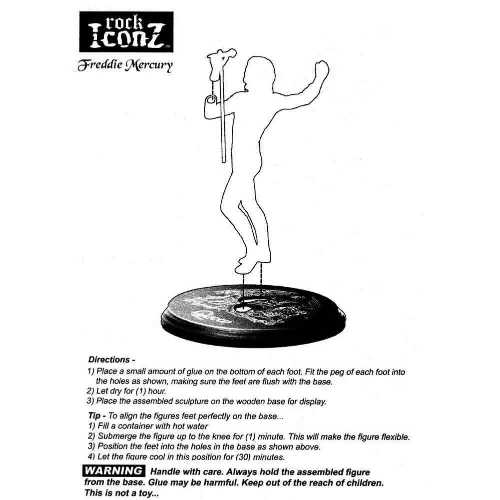 Queen Collectible: 2007 KnuckleBonz Rock Iconz Freddie Mercury Statue #1286/3000 12 Queen Collectible: 2007 KnuckleBonz Rock Iconz Freddie Mercury Statue #1286/3000