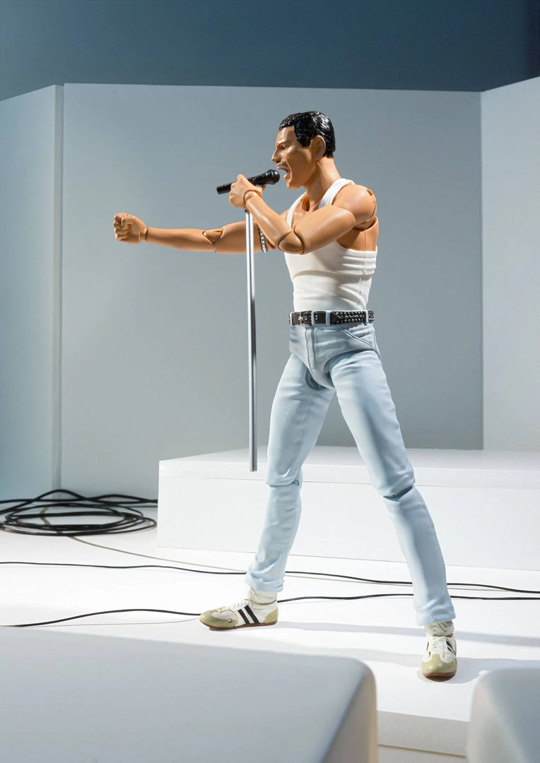 Bandai Tamshi Nations Queen Collectible 2020 Tamashii Nations BanDai Freddie Mercury Live Aid SH Figuarts 5" Figure 8 Bandai Tamshi Nations Queen Collectible 2020 Tamashii Nations BanDai Freddie Mercury Live Aid SH Figuarts 5" Figure