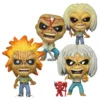 Iron Maiden Collectible 2018 Handpicked Funko Pop! Rocks Figure Set Of 4 In Protector Displays