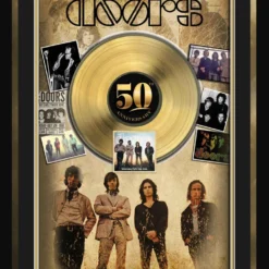 The Doors Collectible Framed LP Waiting For The Sun 50th Anniversary Collage