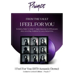 Warner Brothers Prince Collectible 2019 I Feel For You Acoustic Demo 7 Purple Vinyl 45RPM Record