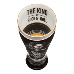 Elvis Presley Collectible Vandor 2014 King Of Rock N Roll Hand Painted 20 Glass