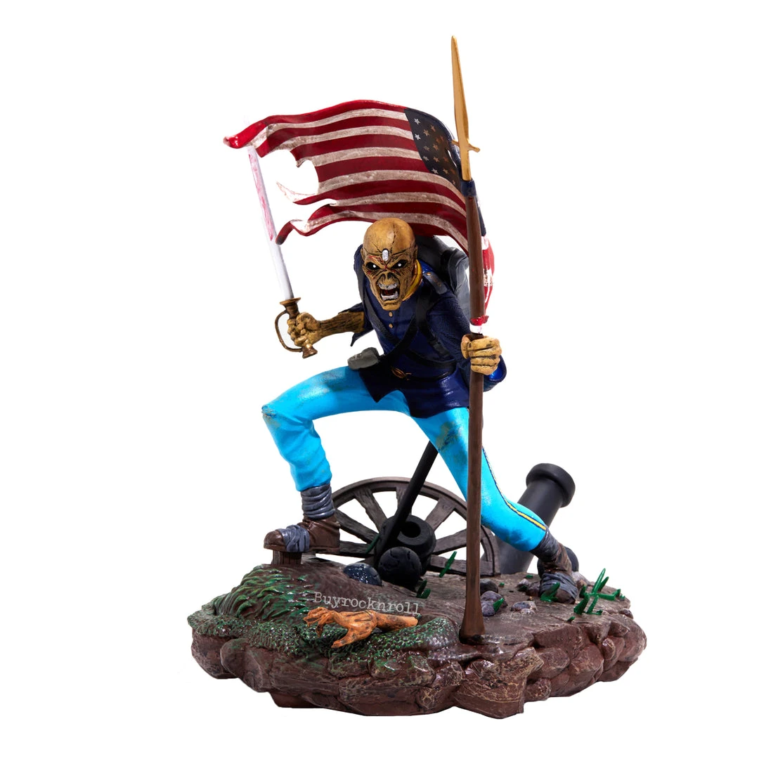 Iron Maiden Collectible 2018 Incendium Legacy Of The Beast American Flag Trooper Eddie Variant Statue OOP 3 Iron Maiden Collectible 2018 Incendium Legacy Of The Beast American Flag Trooper Eddie Variant Statue OOP