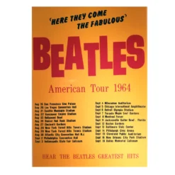 SOLD OUT! The Beatles Collectible - American Tour 1964 Ticket Collage Framed 26 X 32 Beatles, The
