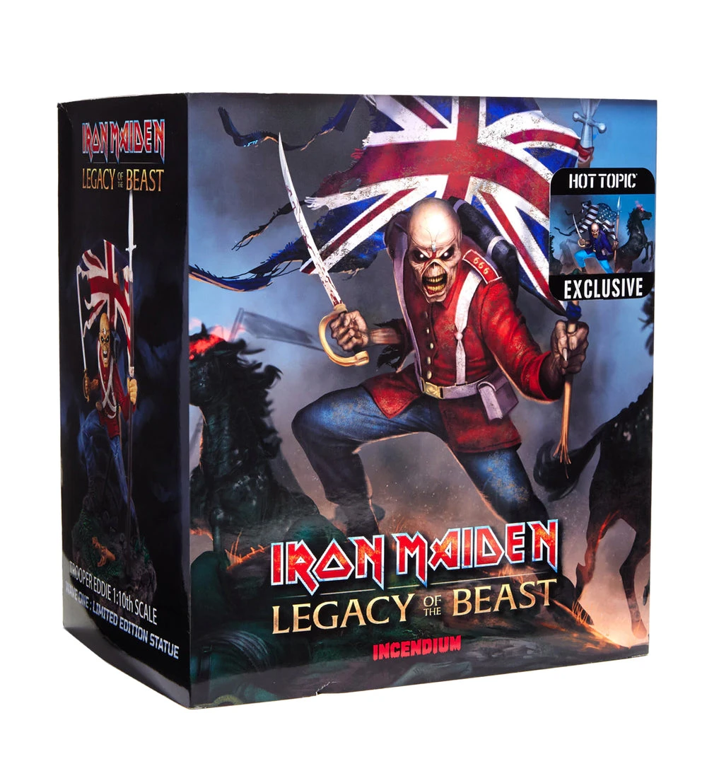 Iron Maiden Collectible 2018 Incendium Legacy Of The Beast American Flag Trooper Eddie Variant Statue OOP 6 Iron Maiden Collectible 2018 Incendium Legacy Of The Beast American Flag Trooper Eddie Variant Statue OOP