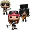 Guns N Roses Handpicked 2016 Funko Pop Axl Slash Duff Figure Set In Protector Displays