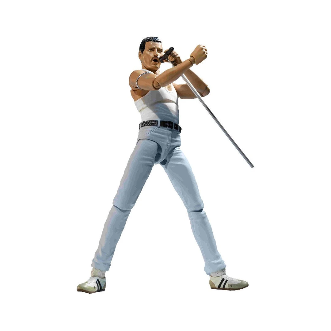 Bandai Tamshi Nations Queen Collectible 2020 Tamashii Nations BanDai Freddie Mercury Live Aid SH Figuarts 5" Figure 3 Bandai Tamshi Nations Queen Collectible 2020 Tamashii Nations BanDai Freddie Mercury Live Aid SH Figuarts 5" Figure