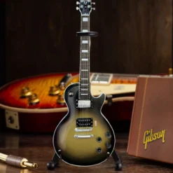 Axe Heaven Tool Collectible Adam Jones 1979 Gibson Les Paul Custom - Antique Silverburst Mini Guitar Replica 1:4 Scale Model