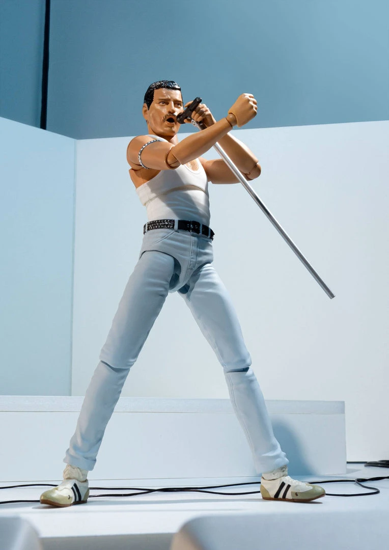 Bandai Tamshi Nations Queen Collectible 2020 Tamashii Nations BanDai Freddie Mercury Live Aid SH Figuarts 5" Figure 4 Bandai Tamshi Nations Queen Collectible 2020 Tamashii Nations BanDai Freddie Mercury Live Aid SH Figuarts 5" Figure