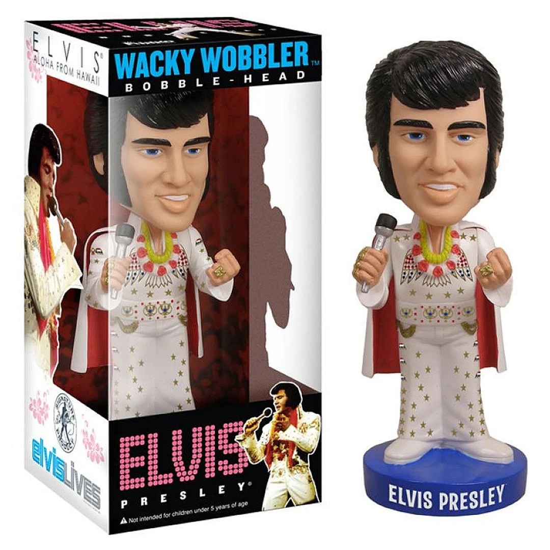 Wackey Wobblers Elvis Presley Collectible 2009 Funko Aloha From Hawaii Wacky Wobbler 3 Wackey Wobblers Elvis Presley Collectible 2009 Funko Aloha From Hawaii Wacky Wobbler