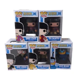 Beatles, The Rare Beatles Collectible 2012 Funko Pop! Rocks Yellow Submarine 5 Figure Set