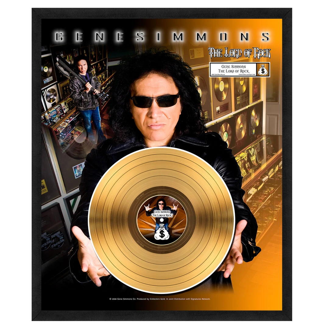 Photo File SOLD OUT! KISS Collectible: Lord Of Rock Gene Simmons Ltd Edition Framed Gold Record 3 Photo File SOLD OUT! KISS Collectible: Lord Of Rock Gene Simmons Ltd Edition Framed Gold Record