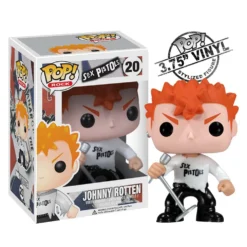 Sex Pistols Collectible 2012 Funko Pop! Rocks Johnny Rotten Figure In A Stacks Display Case