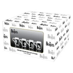 Vandor The Beatles Collectibles: 2019 White Album Square Ceramic 12 Oz Mug Set Of 4 Beatles, The