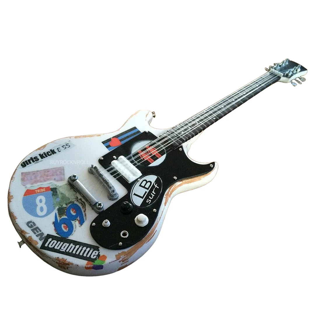 Joan Jett Collectible Axe Heaven Joan Jett &The Blackhearts "Girls Kick Ass" Tribute Miniature Guitar Model 4 Joan Jett Collectible Axe Heaven Joan Jett &The Blackhearts "Girls Kick Ass" Tribute Miniature Guitar Model