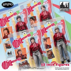 The Monkees Collectible 2015 Figures Toy Company Retro Red Suit 12" Doll Set Monkees, The