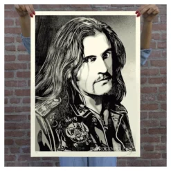 BuyRockNRoll Motorhead Collectible 2021 Obey Giant Lemmy Damaged Case Screen 18x 24 Print Limited Edition 550