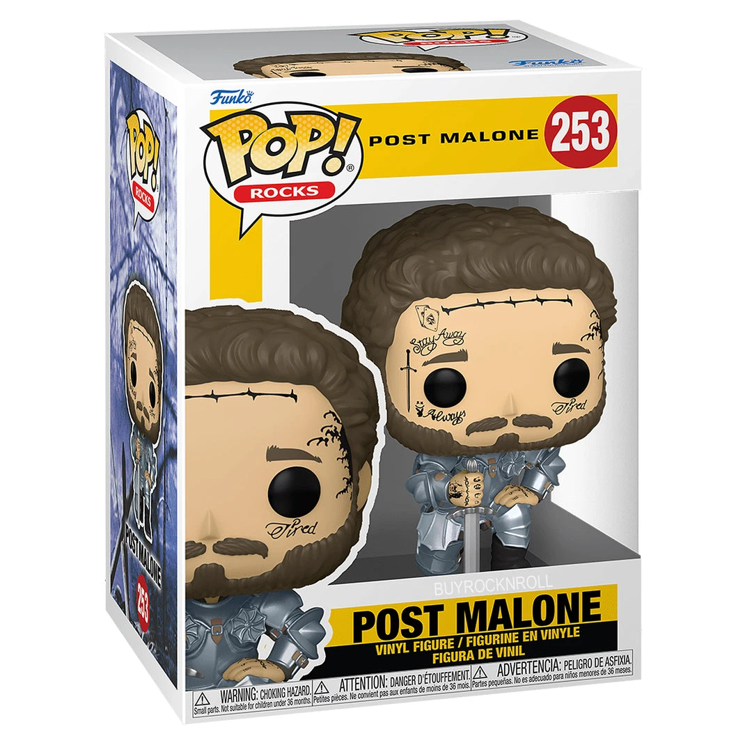 Post Malone Collectible 2021 Handpicked Funko Pop! Rocks Knight Figure #253 In Protector 4 Post Malone Collectible 2021 Handpicked Funko Pop! Rocks Knight Figure #253 In Protector