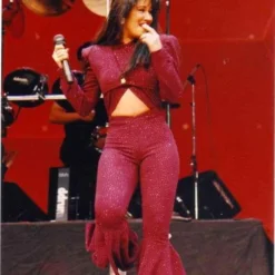 Selena Collectible 2021 Handpicked Funko Pop Rocks #205 Burgundy Outfit Glitter Figure In Protector