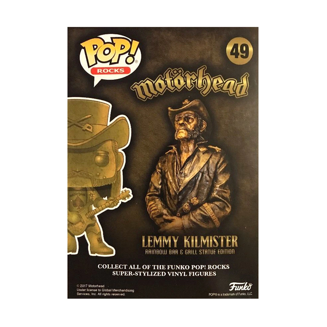 Motorhead 2017 Funko Pop! Rocks Lemmy Kilmister Gold (Golden State) Figure In Protector 5 Motorhead 2017 Funko Pop! Rocks Lemmy Kilmister Gold (Golden State) Figure In Protector