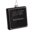 1. AC/DC Collectible 2021 Kurt Adler Glass Back In Black Album 3.5 Inch Ornament