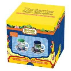 The Beatles Beatles Collectibles 2016 Vandor Yellow Submarine Teacups & Saucers Set Of 2 Beatles, The