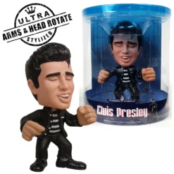 Elvis Presley Movie Collectible: 2009 Funko Force Jailhouse Rock Figure In Blue Lid Display Case