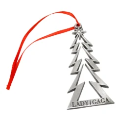 Bravado Lady Gaga Collectible 2010 Metal Christmas Tree 3" Ornament In Gift Box -Rare