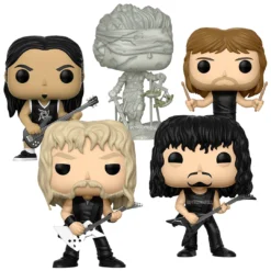 Metallica Collectible 2017 Funko POP! Rocks 4 Figure Set And Lady Justice Statue