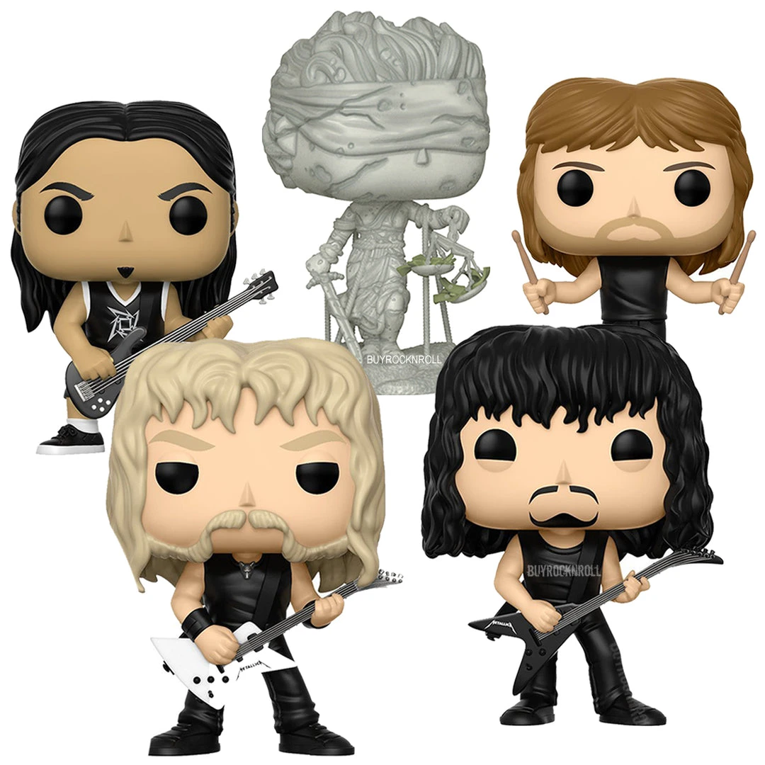 Metallica Collectible 2017 Funko POP! Rocks 4 Figure Set And Lady Justice Statue 3 Metallica Collectible 2017 Funko POP! Rocks 4 Figure Set And Lady Justice Statue