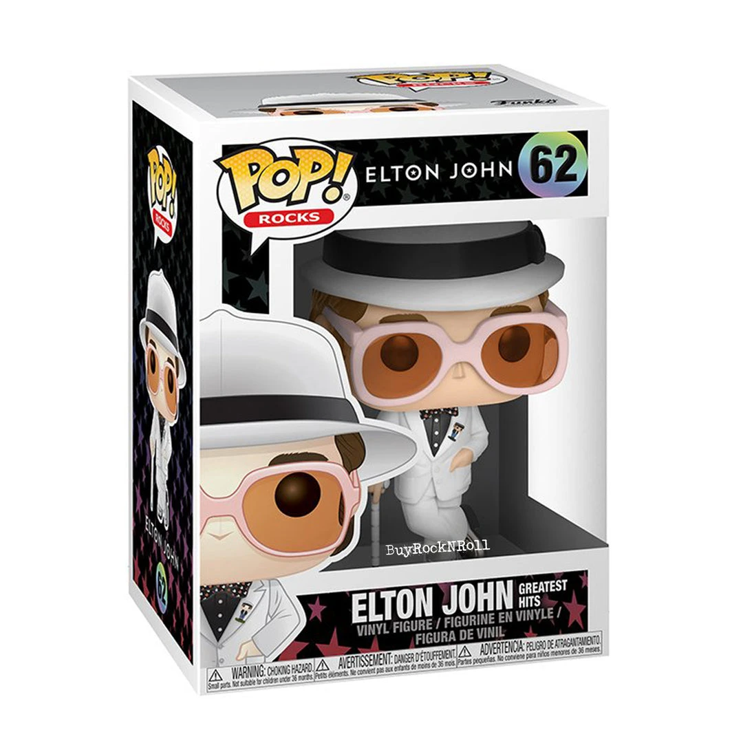 Elton John Collectible 2017 Funko Pop Rocks Greatest Hits Figure #62 In Protector Case 4 Elton John Collectible 2017 Funko Pop Rocks Greatest Hits Figure #62 In Protector Case