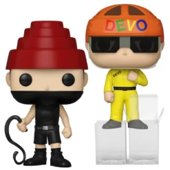 BuyRockNRoll Devo Collectible 2021 Handpicked Funko POP Rocks Satisfaction & Whip It Figures In Funko Foldable Protectors