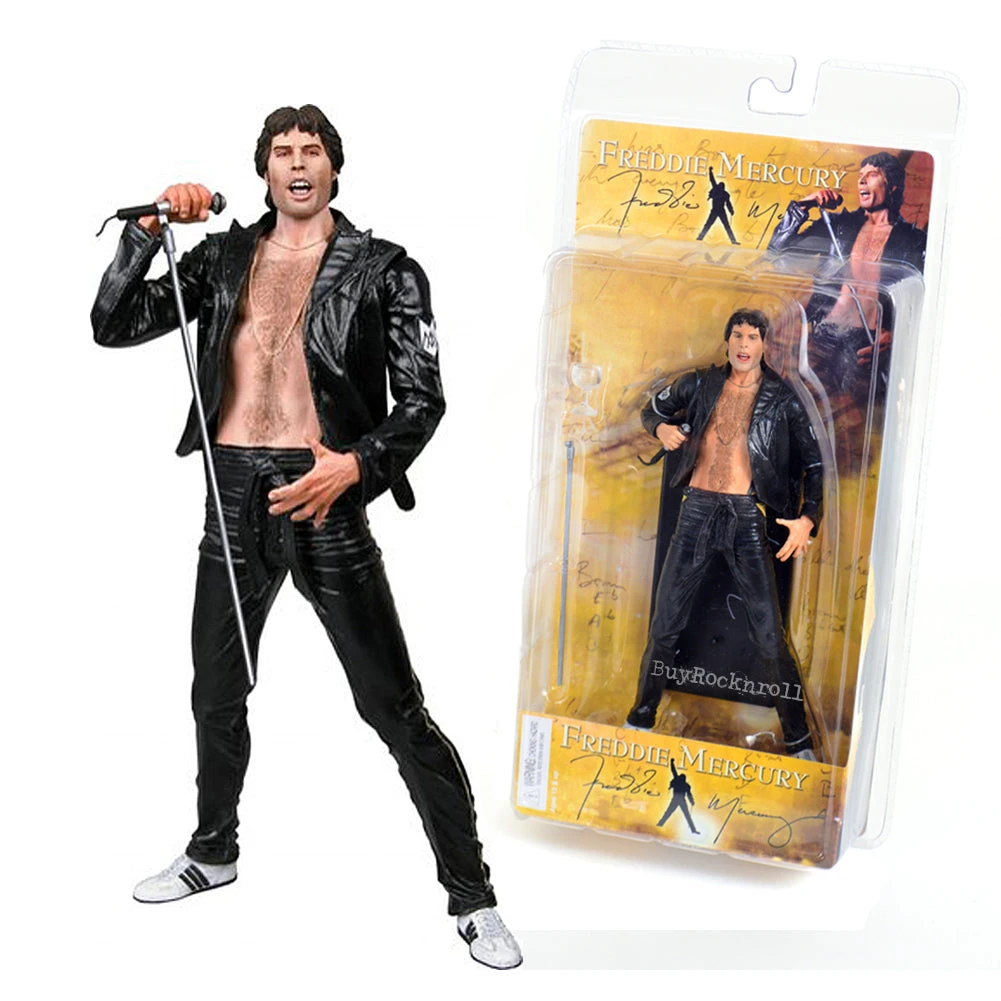 Queen Collectible 2006 NECA Freddie Mercury 7-inch Figure - 1970's Leather Look 3 Queen Collectible 2006 NECA Freddie Mercury 7-inch Figure - 1970's Leather Look
