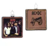 AC/DC Collectible 2020 Kurt Adler Album Cover Christmas Ornaments - Set Of 2
