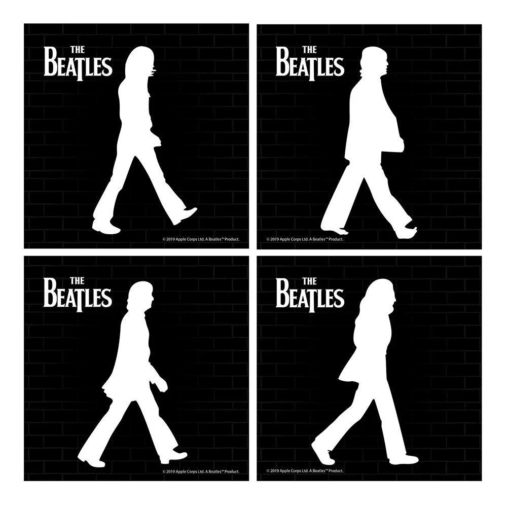 Vandor The Beatles Collectible 2018 50th Anniversary Abbey Road Coasters Set Of 4 Beatles, The 3 Vandor The Beatles Collectible 2018 50th Anniversary Abbey Road Coasters Set Of 4 Beatles, The