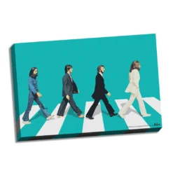 Steiner Sports The Beatles Collectors Green Horizon Abbey Road Wall Art Stretched Canvas 24x36 Beatles, The