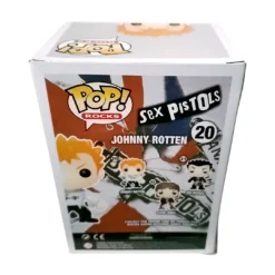 Sex Pistols Collectible 2012 Funko Pop! Rocks Johnny Rotten Figure In A Stacks Display Case
